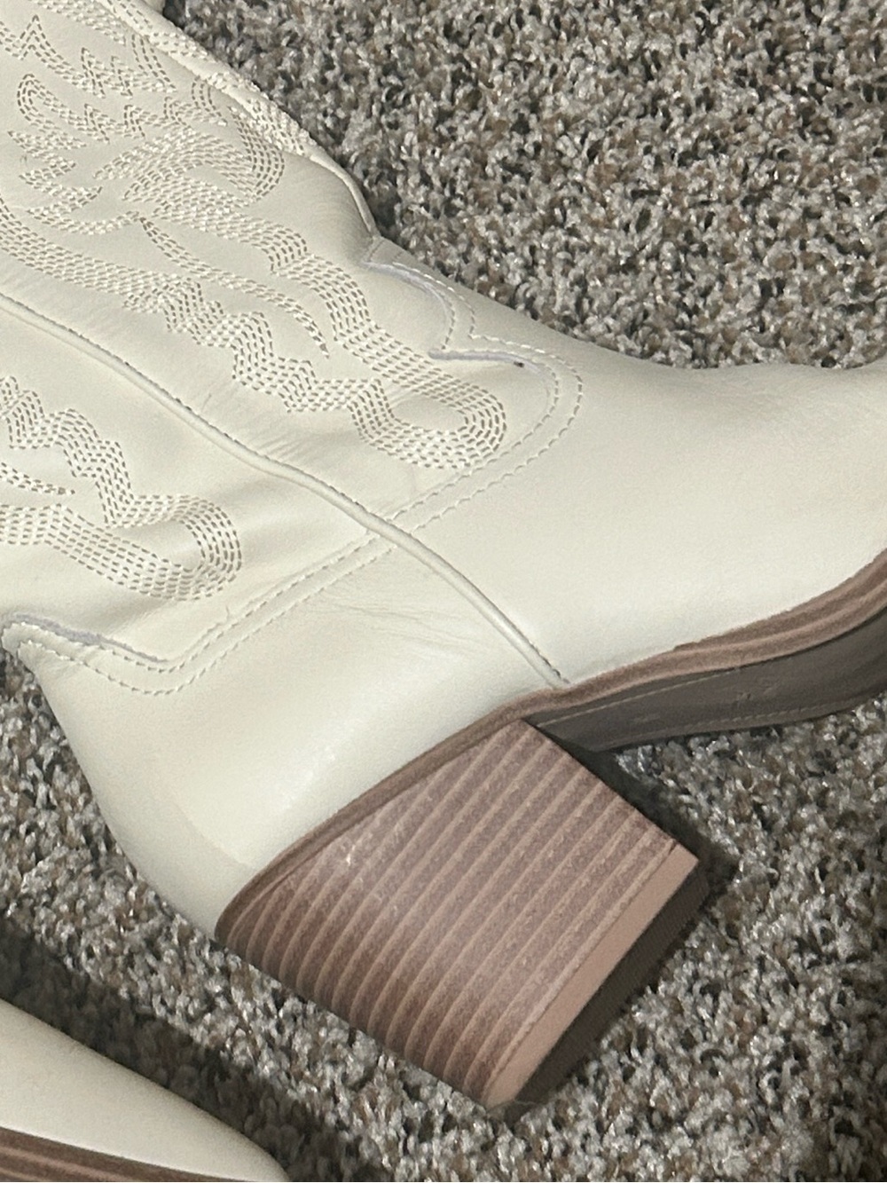 Crown Vintage Sila Western Tall Boot Ivory Women’s 8 - Picture 5 of 8